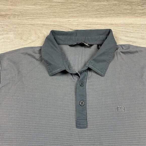 Travis Mathew Polo Shirt Mens Large Gray Golf Short Sleeve - Picture 2 of 13